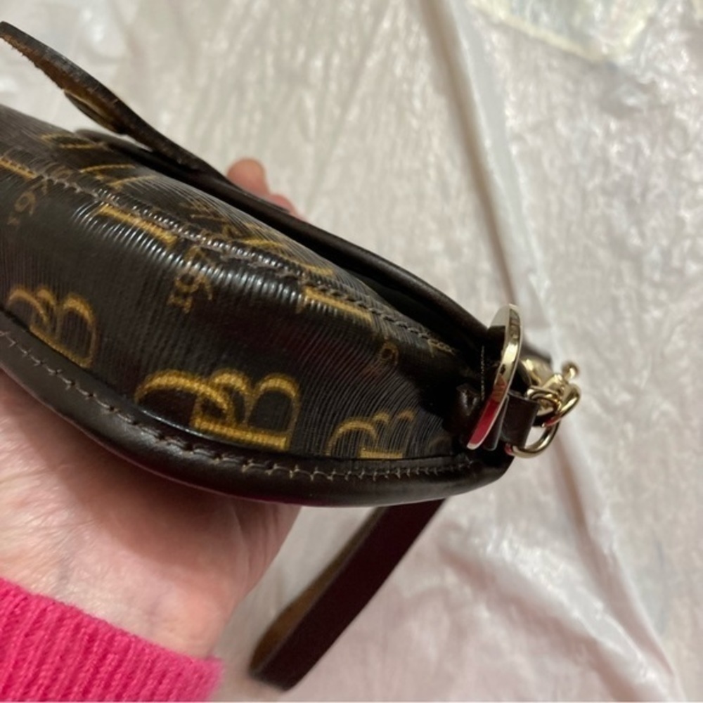 Dooney and Bourke signature db black tan wristlet clutch bag - Picture 5 of 9